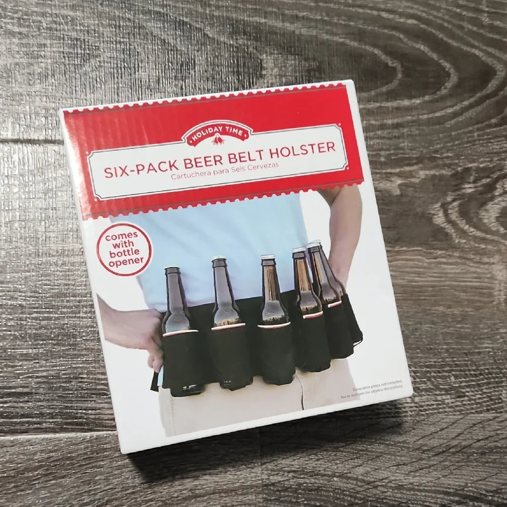 🎉 Holiday Time Six-Pack Beer Belt Holster 🎉